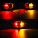 10X LED Clearance Lights Amber Red Side Marker Lamp Truck Trailer Caravan 12-24V - Rear View