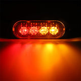 10x LED Clearance Lights Side Marker Lamp Red Amber Truck Trailer Caravan Lorry - Top-Down View