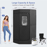 Home Portable Steam Sauna Tent w/Remote Control Foldable Chair Loss Weight AU - Side View
