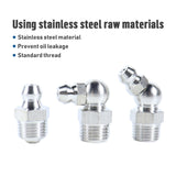 Grease Gun Coupler High Pressure Quick Release Lock Nozzles w/Hose For 1/8"NPT