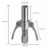 Grease Gun Coupler High Pressure Quick Release Lock Nozzles w/Hose For 1/8