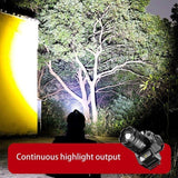 900000LM LED Headlamp Rechargeable Headlight Zoomable Head Torch Lamp Flashlight - Top-Down View