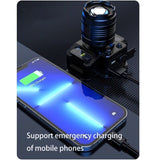 900000LM LED Headlamp Rechargeable Headlight Zoomable Head Torch Lamp Flashlight - Close-Up Angle