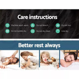 5CM Bedding Luxury Pillowtop Mattress Topper Mat Pad Antibacterial and dust mite-resistant King:183*203cm - Top-Down View