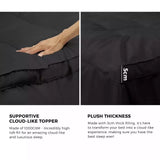 5CM Bedding Luxury Pillowtop Mattress Topper Mat Pad Antibacterial and dust mite-resistant King:183*203cm - 45-Degree Angle