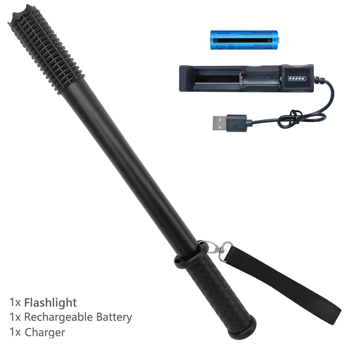 90000LM Baseball Bat LED Flashlights Waterproof Powerful Aluminium for Emergency