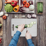 Cutting Board Double-Sided Stainless Steel Chopping Boards for Kitchen Camping 46x30cm