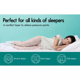 5CM Bedding Luxury Pillowtop Mattress Topper Mat Pad Antibacterial and dust mite-resistant Double:138*188cm - 45-Degree Angle