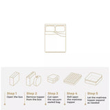 5CM Bedding Luxury Pillowtop Mattress Topper Mat Pad Antibacterial and dust mite-resistant Double:138*188cm