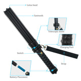 Baseball LED Flashlight Rechargeable Zoom Police Security Torch Baton Lamp Light - 45-Degree Angle