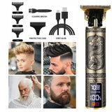 Professional Mens Hair Clippers Shaver Trimmers Machine Cordless Beard Electric - Close-Up Angle