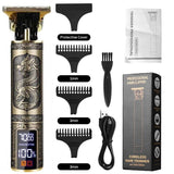 Professional Mens Hair Clippers Shaver Trimmers Machine Cordless Beard Electric - Low Angle