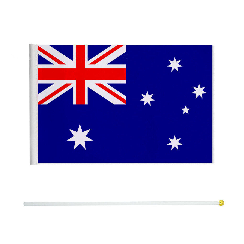 Small Waver Hand Held Aussie Flags Party Supplies Banner AU 8pcs Australia Flag