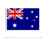 Small Waver Hand Held Aussie Flags Party Supplies Banner AU 8pcs Australia Flag - Top-Down View