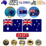 2 Pack Australian Aussie Flag Australia Day Oz AU 2x3ft 60x90cm Polyester