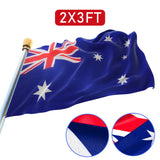 2 Pack Australian Aussie Flag Australia Anzac Day Oz AU 2x3ft 60x90cm Polyester - Front View