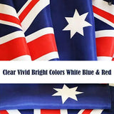 2 Pack Australian Aussie Flag Australia Anzac Day Oz AU 2x3ft 60x90cm Polyester - Close-Up Angle