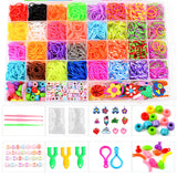 40Grids Rainbow Loom Bands Rubber Bracelet Making Kit S Clips Beads DIY Toys - Side View