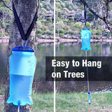 Survival Portable Water Purifier Filter Straw Gravity Water Filtration System 3L - Rear View