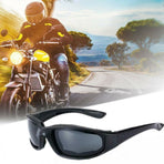 3pcs Chopper Foam Padded Motorcycle Riding Glasses Sunglasses Windproof Goggles