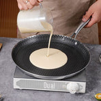 30cm Stainless Steel Crepe Pan Non-Stick Pan Honeycomb Coating Frying Pan Pizza6299