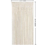 2m Heavy Duty Macrame Curtain Boho Woven Wall Hanging Window Doorway Wedding - Side View