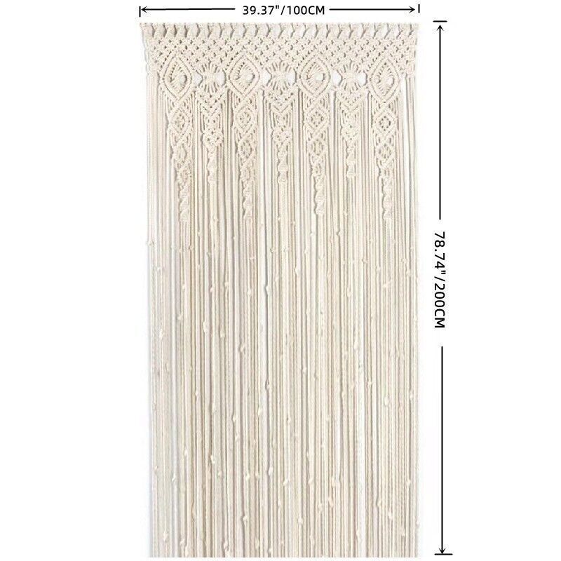 2m Heavy Duty Macrame Curtain Boho Woven Wall Hanging Window Doorway Wedding, image 3