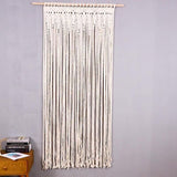 2m Heavy Duty Macrame Curtain Boho Woven Wall Hanging Window Doorway Wedding - Top-Down View