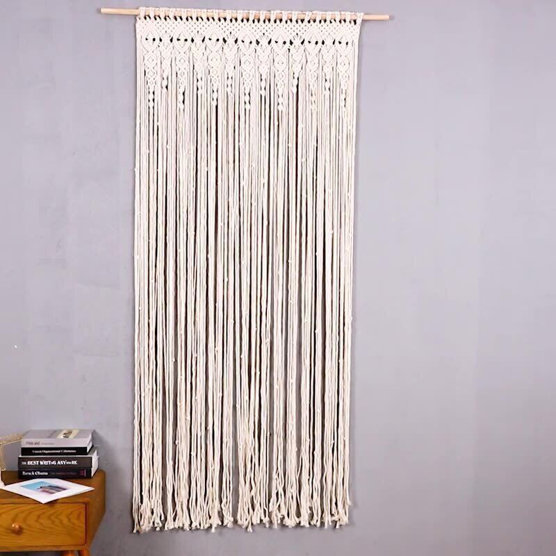 2m Heavy Duty Macrame Curtain Boho Woven Wall Hanging Window Doorway Wedding, image 4