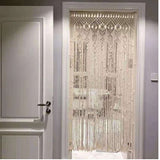 2m Heavy Duty Macrame Curtain Boho Woven Wall Hanging Window Doorway Wedding - 45-Degree Angle