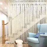 2m Heavy Duty Macrame Curtain Boho Woven Wall Hanging Window Doorway Wedding - Rear View