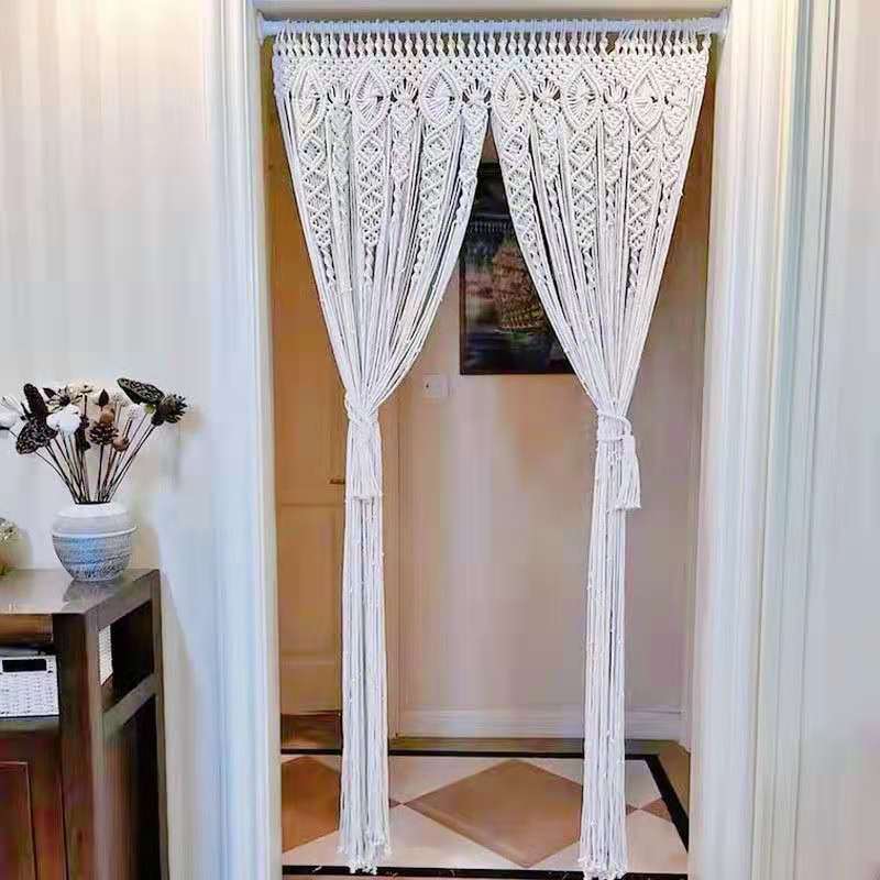2m Heavy Duty Macrame Curtain Boho Woven Wall Hanging Window Doorway Wedding, image 7