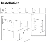 Wedding Arch Gold Square Backdrop Flower Display Stand Background 2.2M - Top-Down View