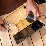 Wooden Storage Chest With Movable Tray Wood Lockable Stash Box Rolling Tray Gift - Extra Image