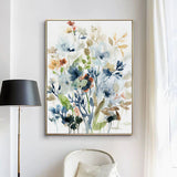 Wall Art 40cmx60cm Colourful Floras Watercolour style 2 Sets Gold Frame Canvas - Top-Down View