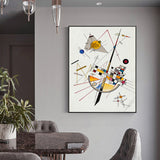 Wall Art 60cmx90cm Delicate Tension By Wassily Kandinsky Black Frame Canvas - Side View