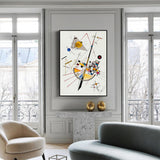 Wall Art 70cmx100cm Delicate Tension By Wassily Kandinsky Black Frame Canvas - Front View