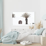 Wall Art 70cmx100cm European Palm Tree White Frame Canvas - Side View