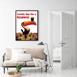 Wall Art 60cmx90cm Beer Lovely Day For A Guinness Black Frame Canvas - Front View