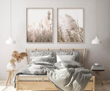 Wall Art 60cmx90cm Pampas Grass 2 Sets Wood Frame Canvas - Front View