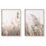 Wall Art 60cmx90cm Pampas Grass 2 Sets Wood Frame Canvas - Side View
