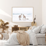 Wall Art 60cmx90cm Kangaroo Wood Frame Canvas - Front View