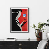 Wall Art 50cmx70cm Fashion Bally Black Frame Canvas - 45-Degree Angle