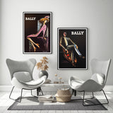 Wall Art 40cmx60cm Bally Man & Woman 2 Sets Black Frame Canvas - Side View