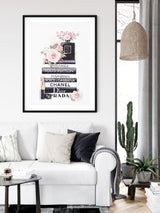 Wall Art 60cmx90cm Fashion Book Black Frame Canvas - Side View