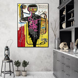 Wall Art 50cmx70cm Versus Medici  Black Frame Canvas - Front View