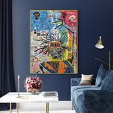 Wall Art 60cmx90cm Jazz Gold Frame Canvas - Front View