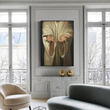 Wall Art 60cmx90cm Jesus Nail Hand Black Frame Canvas - Front View