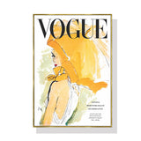 Vogue Girl Canvas Art with Gold Frame - 40cm x 60cm