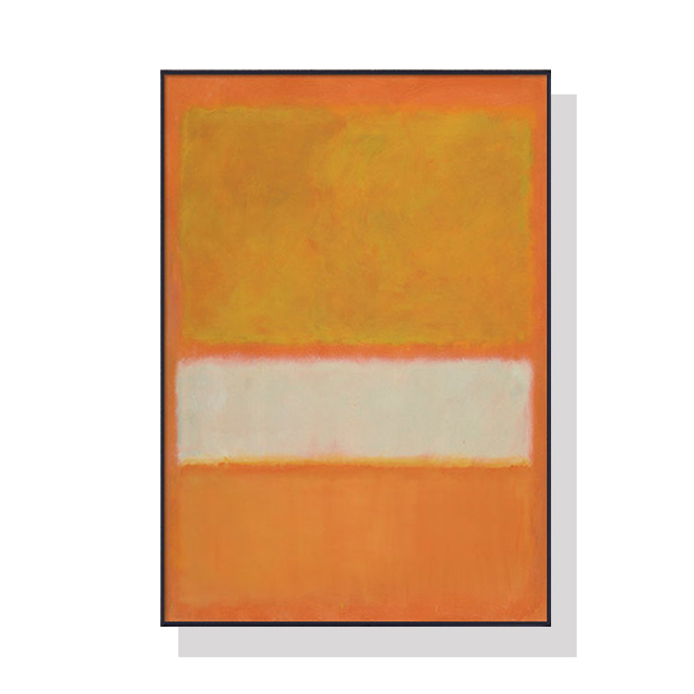 Framed Yellow Canvas Wall Art by Mark Rothko - 90cm x 135cm